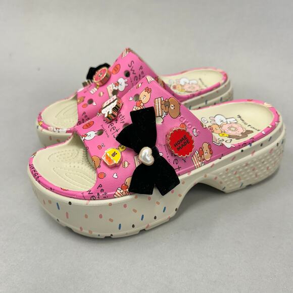 Crocs‎ Line Friends x Stomp Slide 'Petit Sweets' stomp slide sandals size 8 - Picture 4 of 16